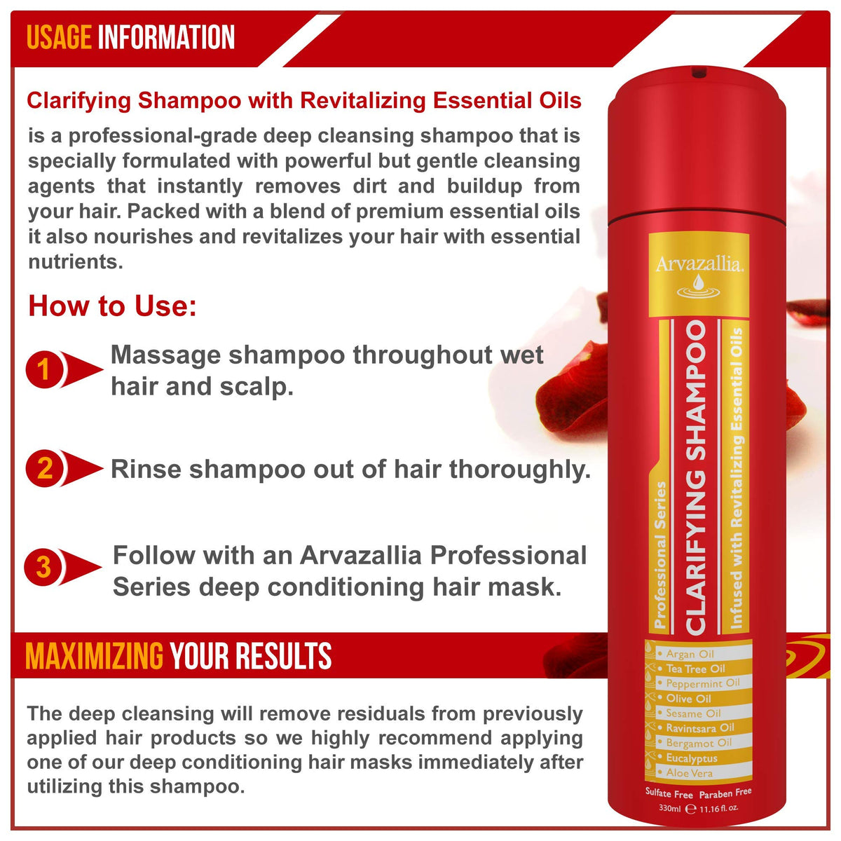 After-use hair looks refreshed with clarified texture.