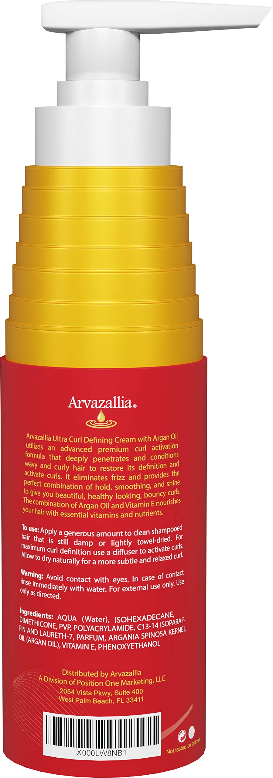 Packaging box of Arvazallia Ultra Curl Cream.