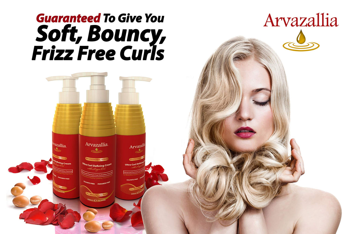 Close-up of curl cream texture showing smooth conditioning formula.