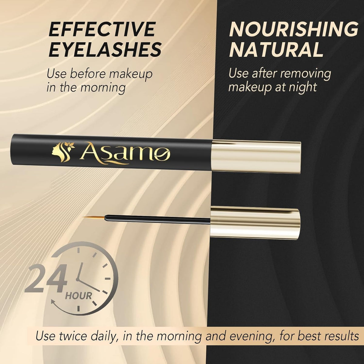 ASAMO eyelash serum gift box-ready presentation.