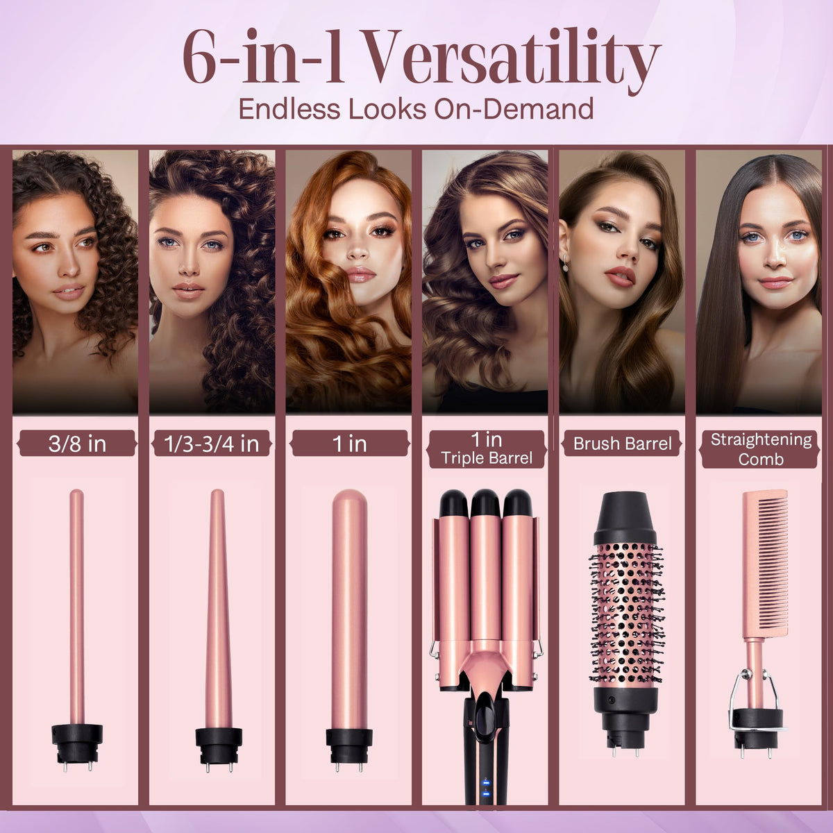 Asani 3-barrel crimper creates beach waves with quick heat and smooth glide