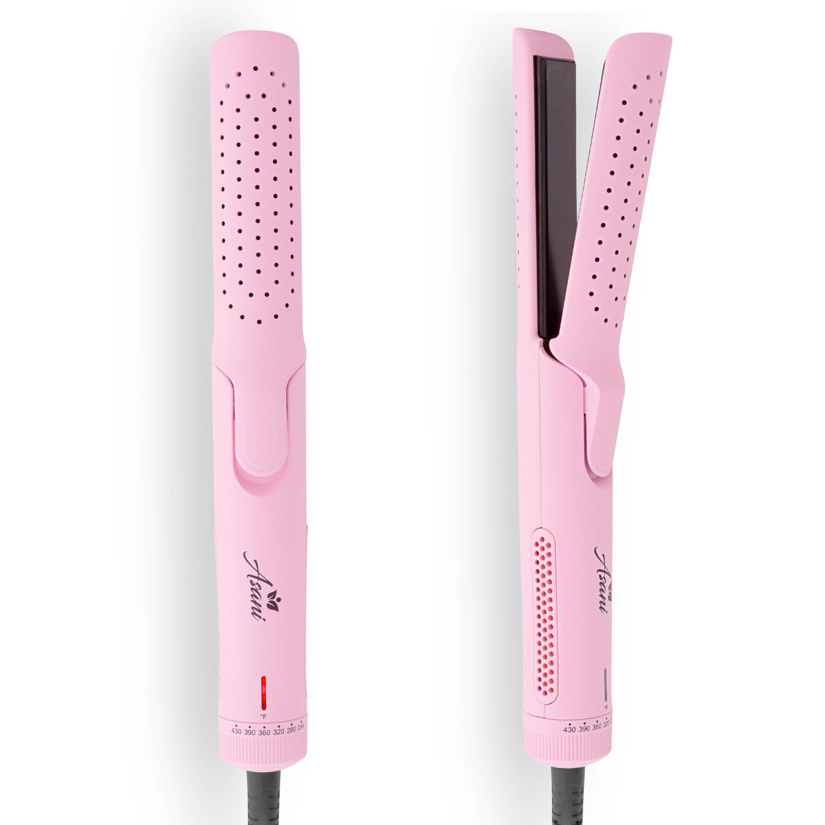 Asani 360° Airflow Styler hero demonstrates rapid cooling to lock in curls.