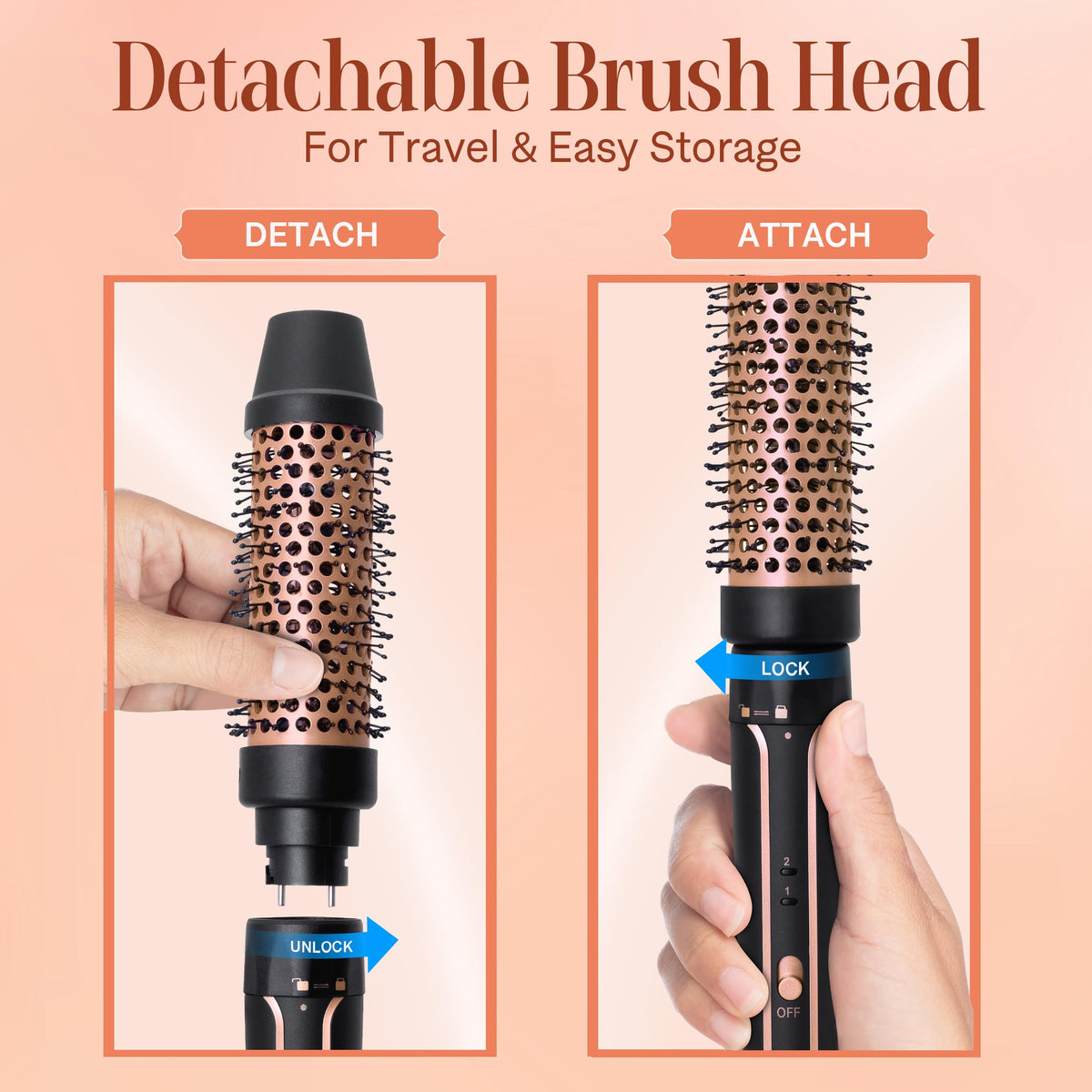Asani adjustable temperature settings tailor heat to hair type for safer styling.