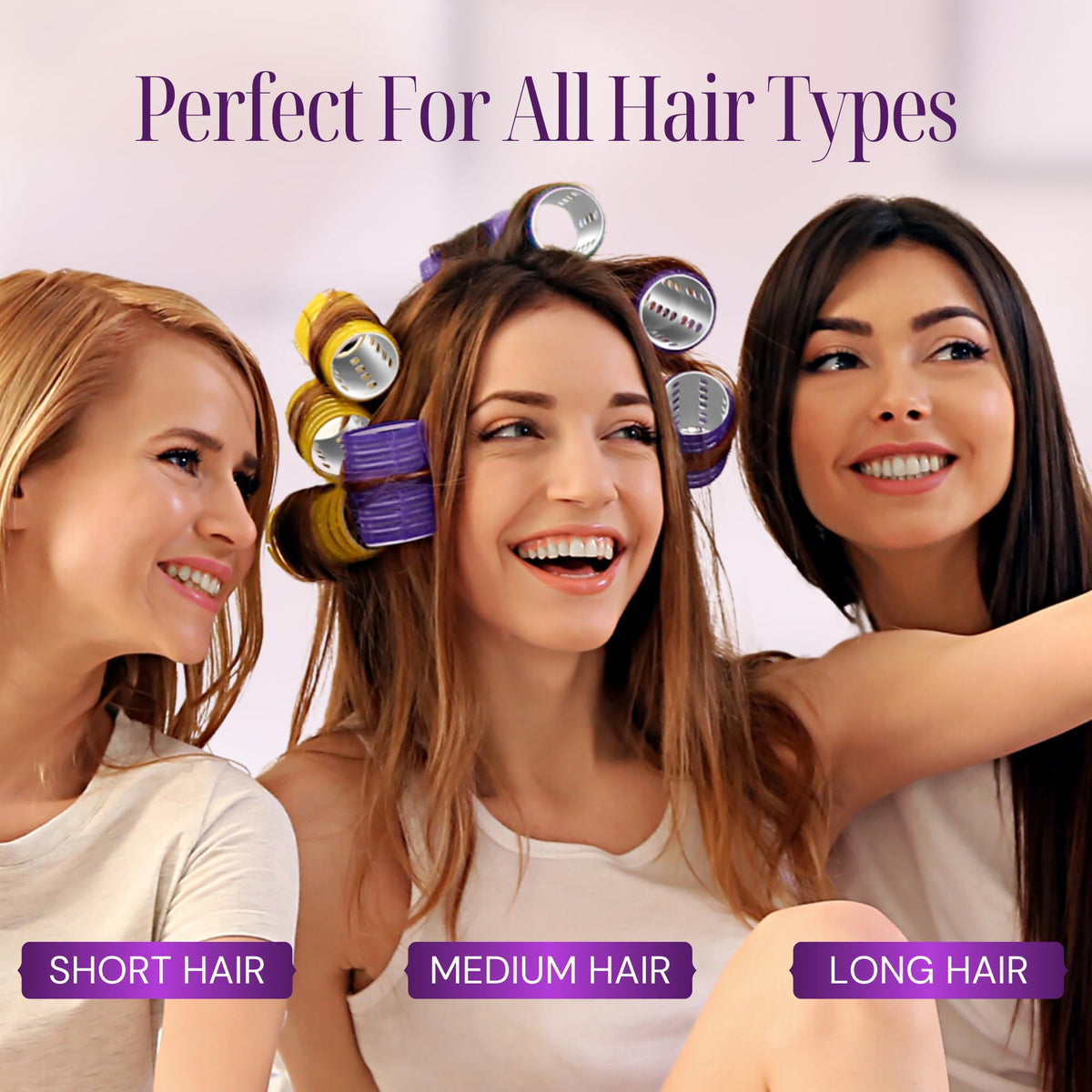 Asani aluminum-core rollers retain heat for efficient styling.