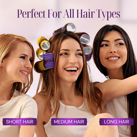Asani aluminum-core rollers retain heat for efficient styling.