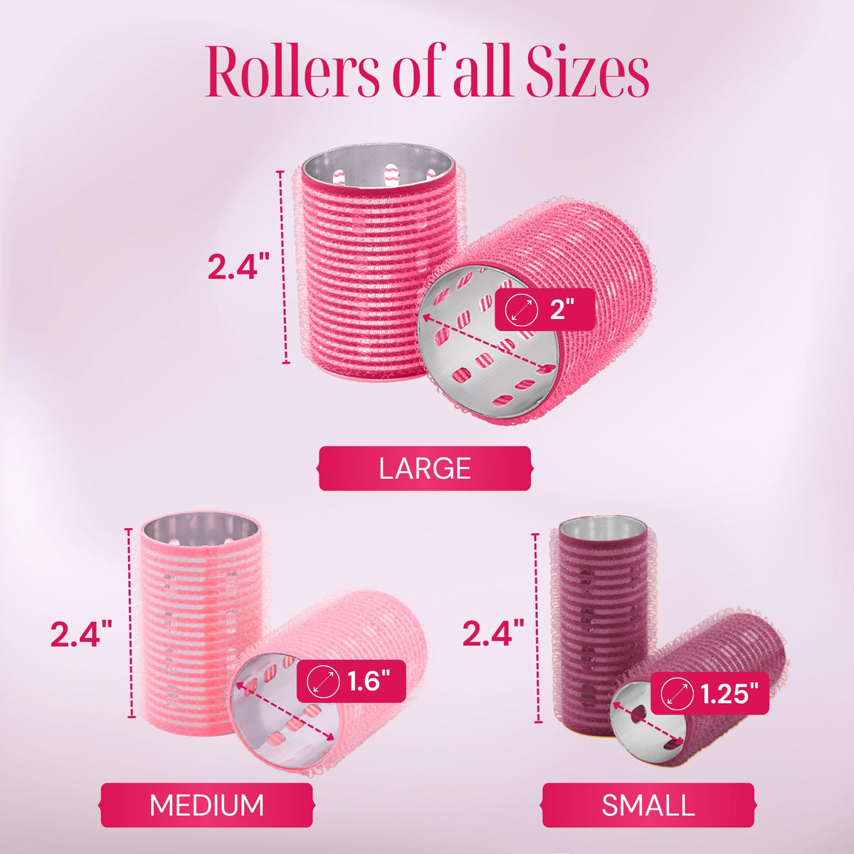Asani aluminum-core rollers retain heat for lasting curl definition.