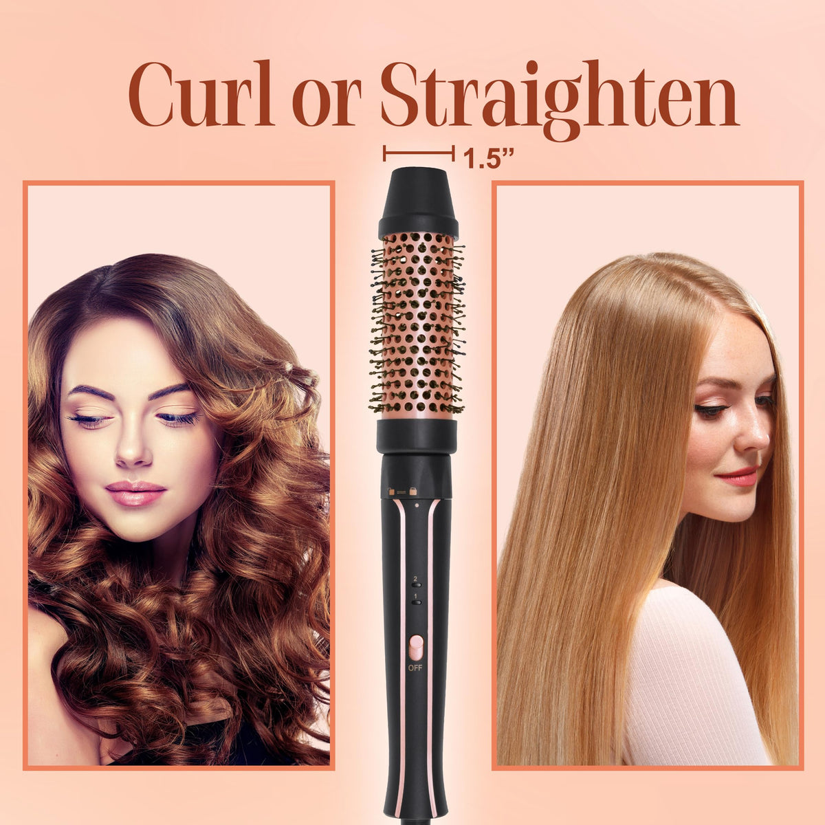 Asani 1.5-inch ceramic tourmaline barrel for smooth curls.