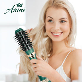 Asani hot air brush ceramic-coated heads deliver even heat and smoother results