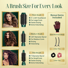 Asani hot air brush with 2x1.25-inch oval barrel for waves or sleek looks