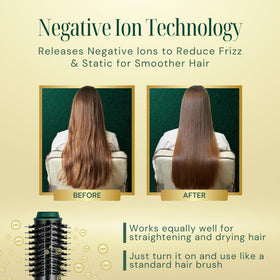 Asani hot air brush smoothing oval design reduces tangles and adds shine