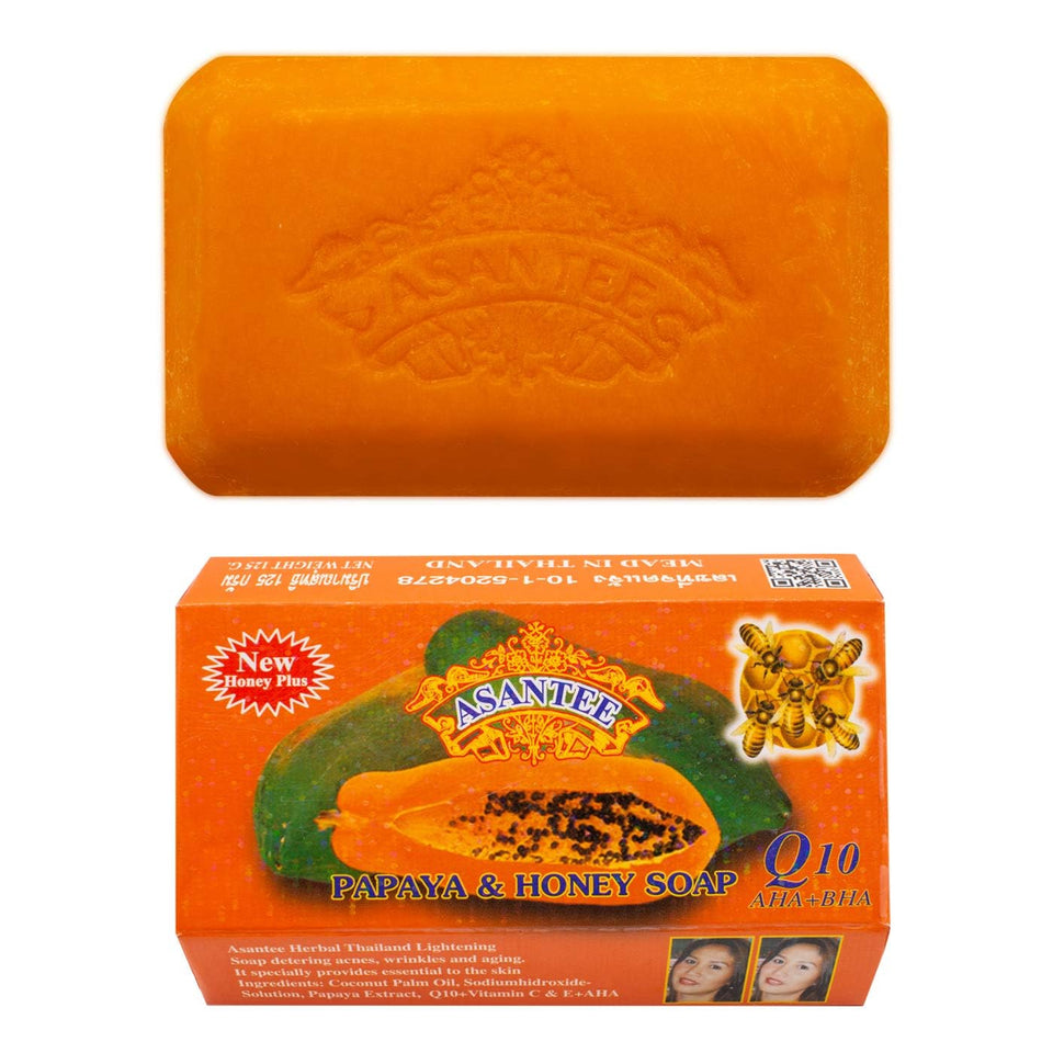 ASANTEE Papaya & Honey Soap Bar pack-2 provides a hydrating, refreshing cleanse.