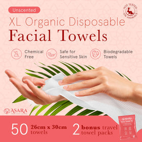 ASARA Clean Face Towels XL on the go refresh usage scene