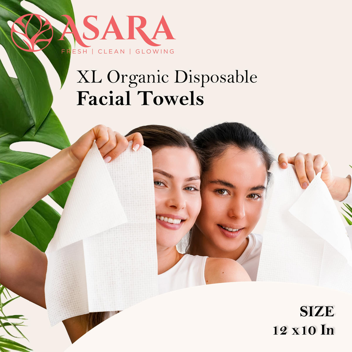ASARA Clean Face Towels XL close-up of plant-based fibers