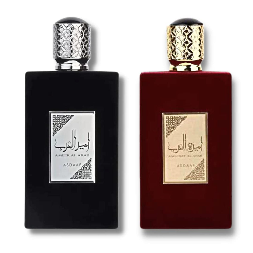 Asdaaf Ameer Al Arab EDP 100ml bottle front, premium oriental fragrance.