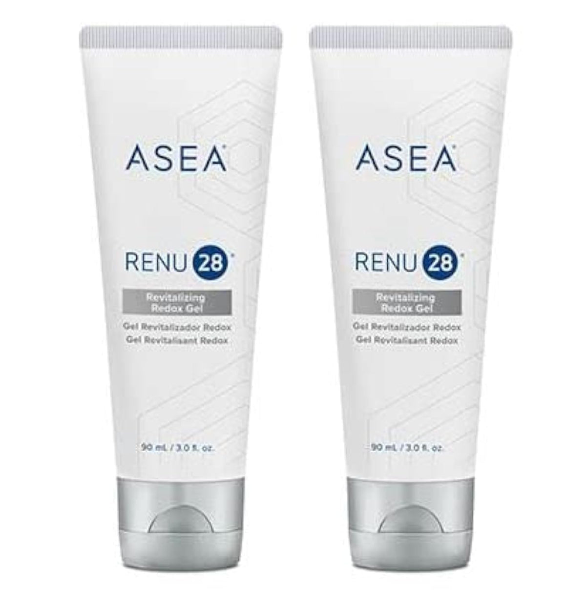 ASEA Renu 28 bottle of revitalizing gel for smoother, refreshed skin after sun or shaving.