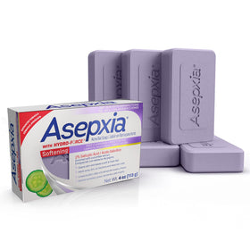 Asepxia acne bar soap with 2% salicylic acid cleanses pores for clearer skin.