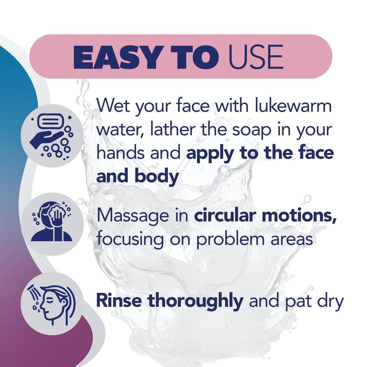 Asepxia deep pore cleansing action targets oil and impurities for balanced skin.
