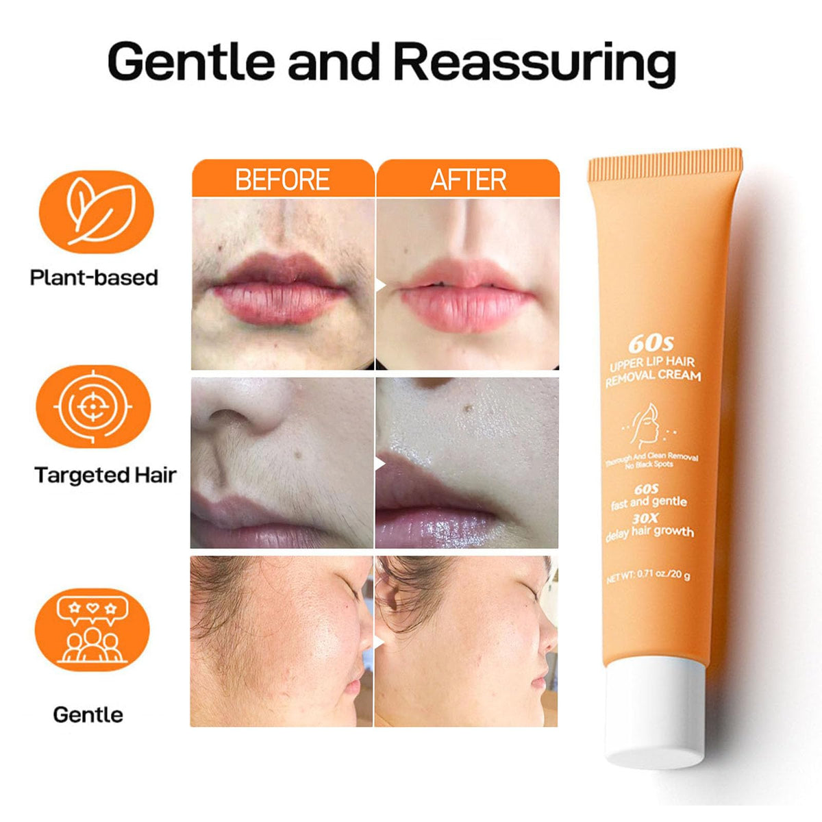 Asguare Joy Facial Hair Remover cream for face and body, deeply moisturizing while removing hair.