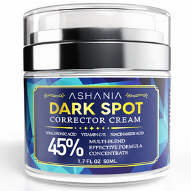 Ashania Dark Spot Corrector bottle demonstrating targeted treatment for uneven skin tone