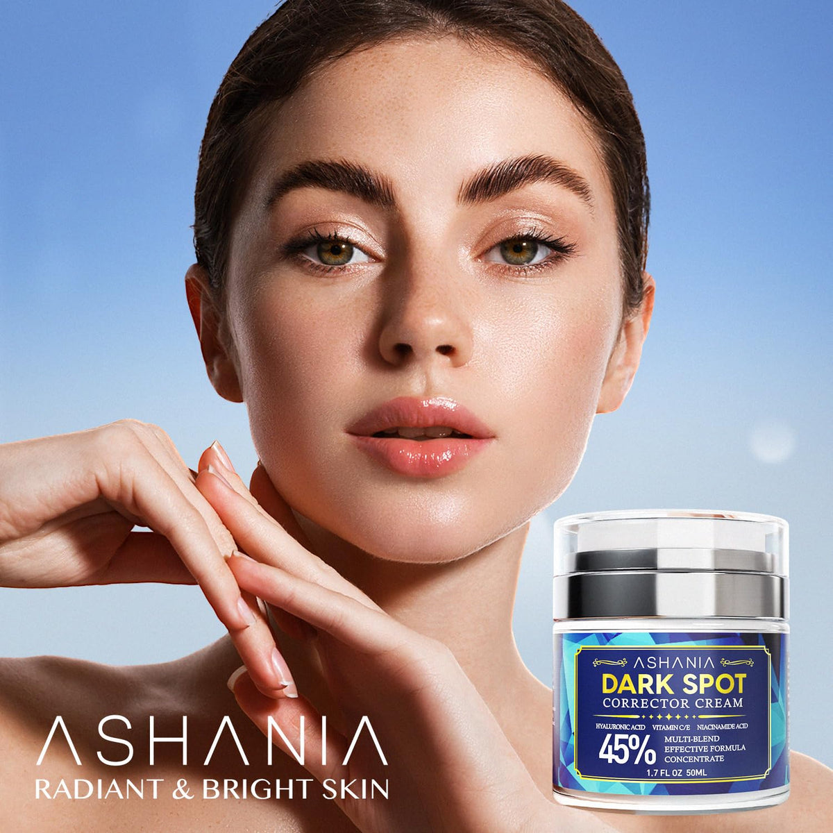 Ashania face and body application targets freckles and spots