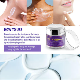 Ashania Neck Firming Cream texture swatch highlights rich yet lightweight formula for daily use.