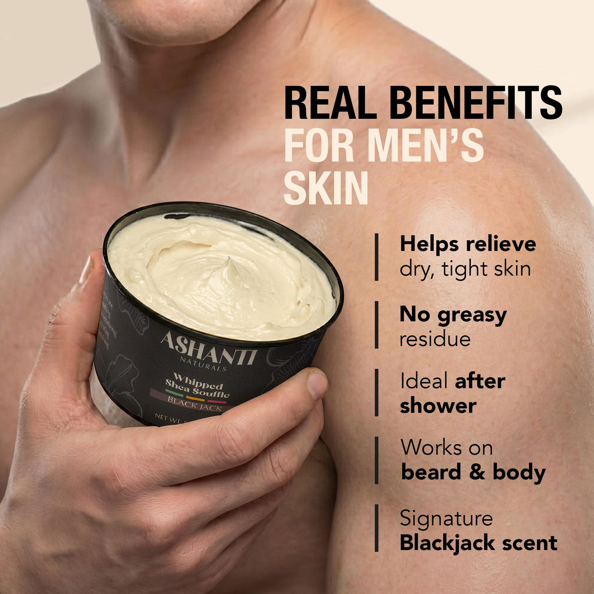 Ashanti Naturals Shea Butter cream texture closeup showing rich creaminess