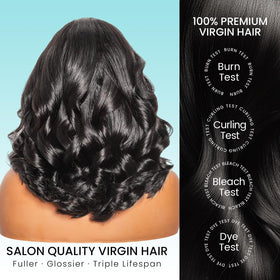 ASHIMARY HAIR 16a Brazilian human hair close-up emphasizes soft texture and lasting shine.