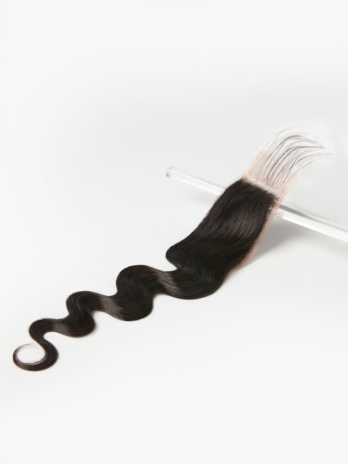 ASHINE 2x6 HD lace closure close-up shows invisible bleached knots for natural hairline