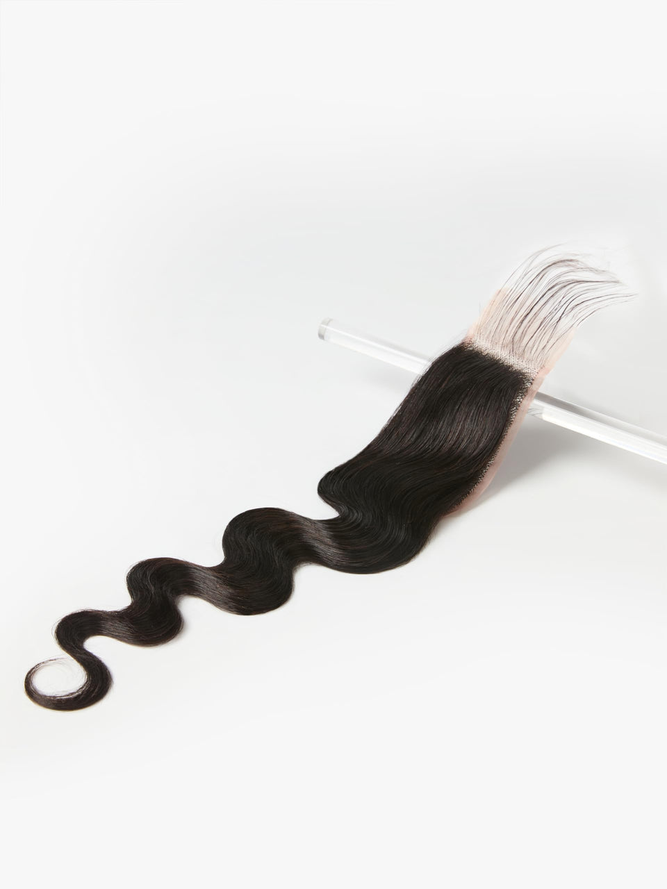 ASHINE 2x6 HD lace closure close-up shows invisible bleached knots for natural hairline