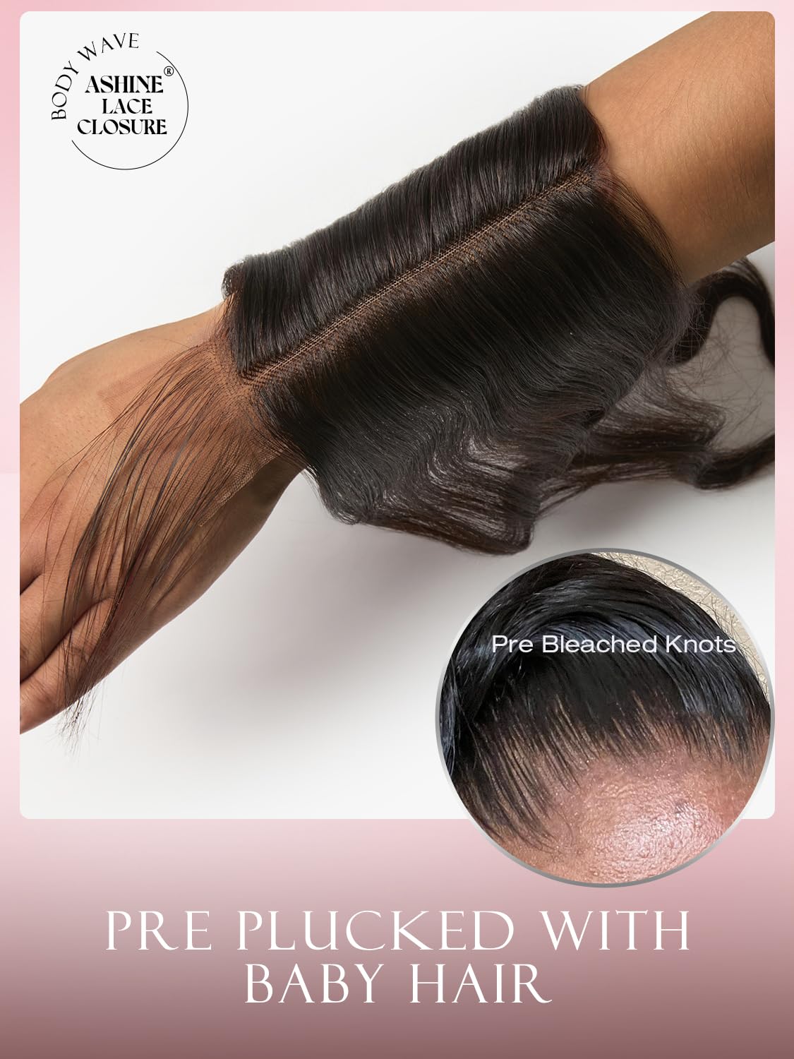 ASHINE pre-plucked natural hairline blends with skin-tone lace