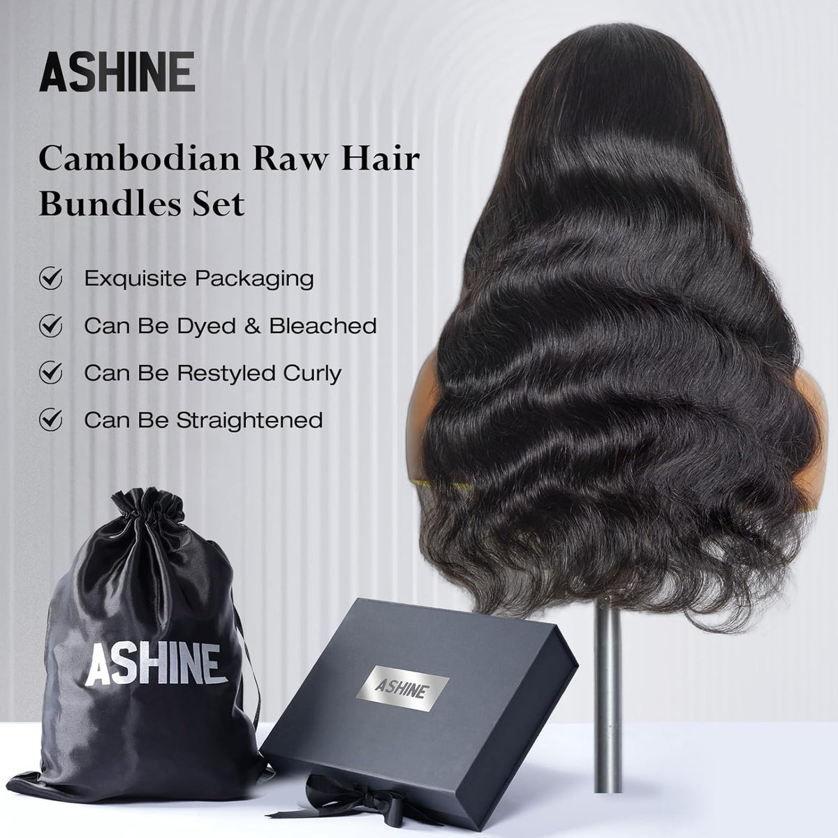 ASHINE easy-care tips for maintaining natural black body wave