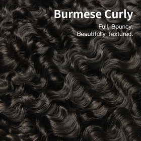 ASHINE Burmese curly bundles packaged box highlights premium unboxing experience.