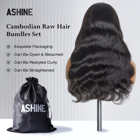 ASHINE Cambodian raw hair bundle care tips demonstrated for maintenance