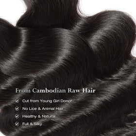ASHINE Cambodian raw hair bundles after washing reveal soft silky texture