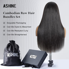 ASHINE Cambodian hair bundles color friendly natural black shade remains after washes