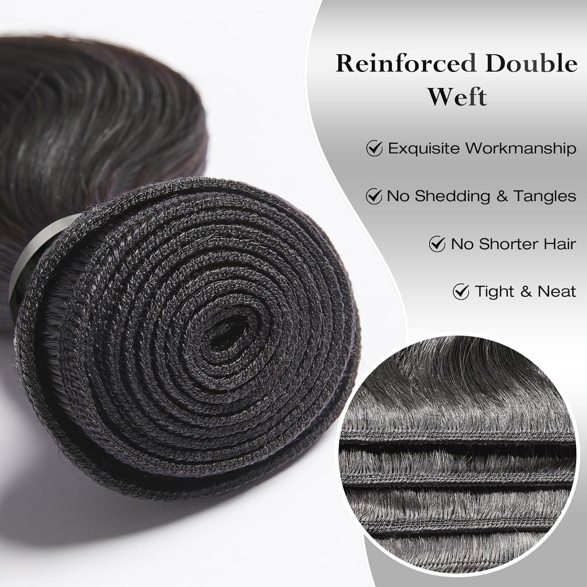 ASHINE Cambodian raw hair bundles straight 20in for long natural looking style