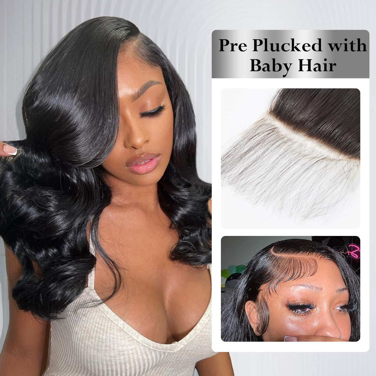 ASHINE invisible bleached knots and ultra-thin lace blend with skin tone.