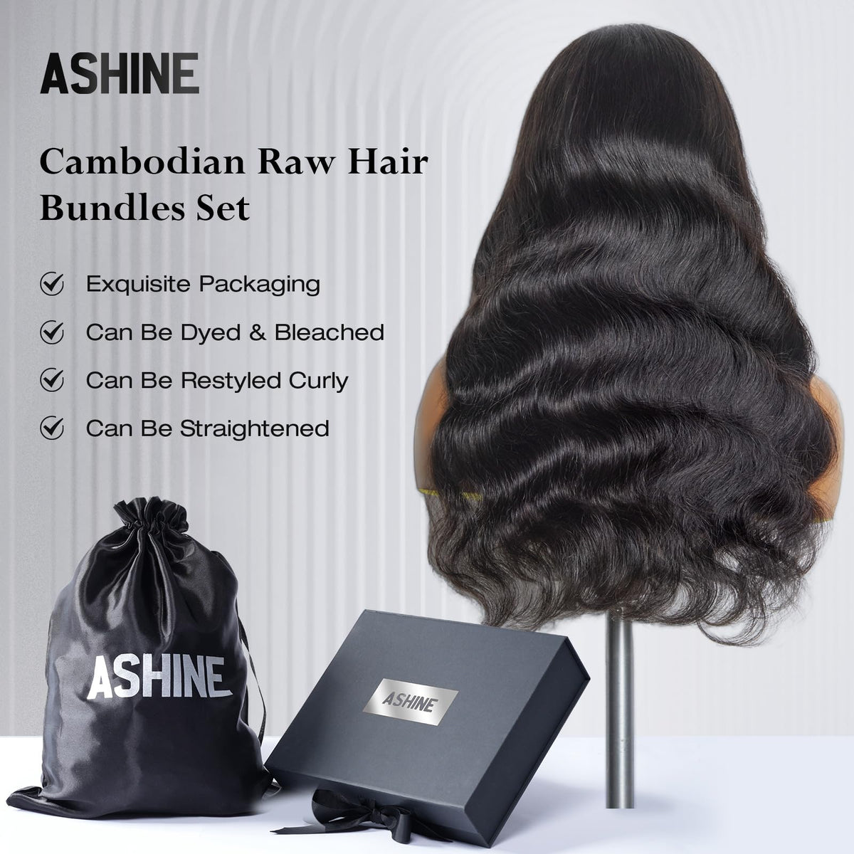 ASHINE natural black shade blends with diverse hair tones