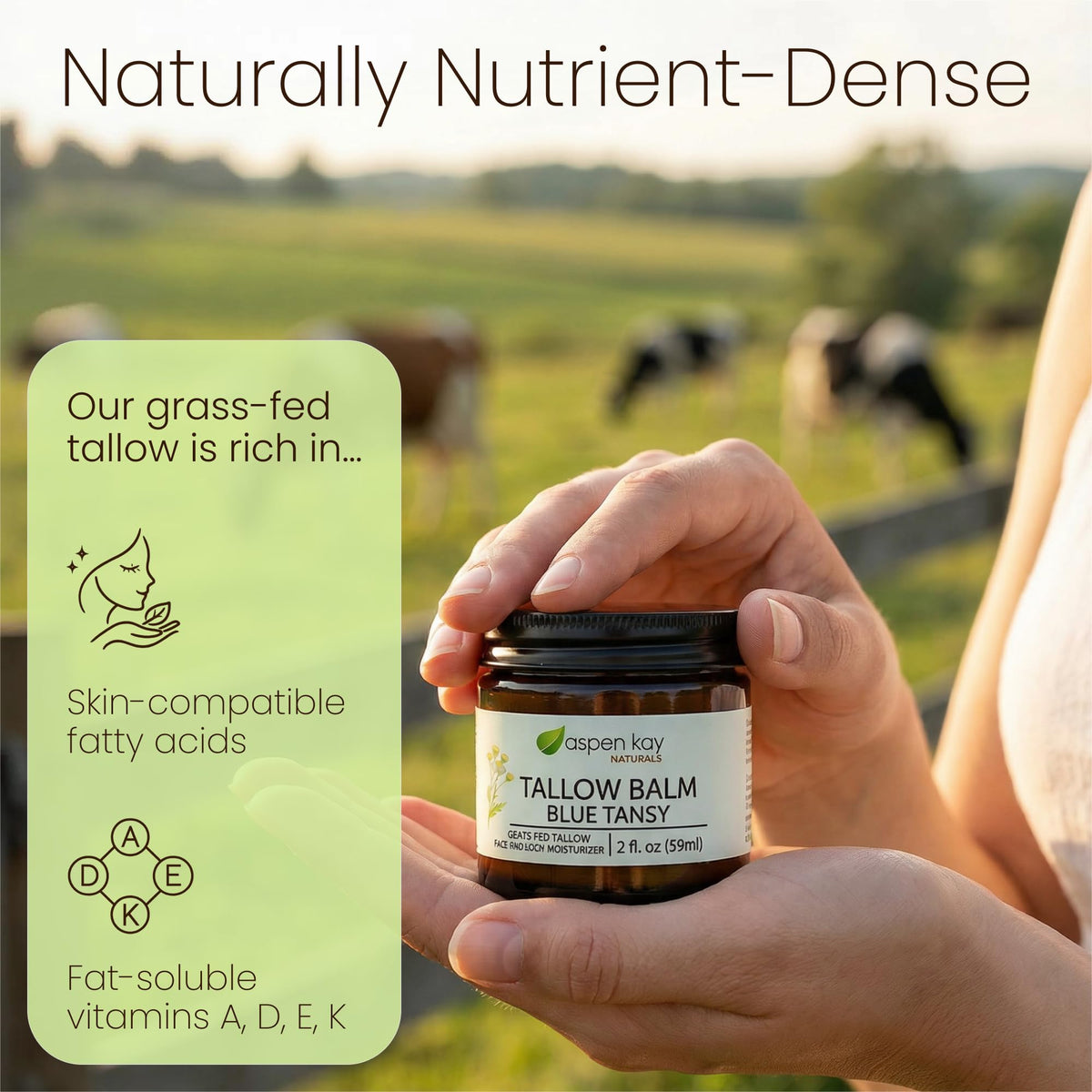 Aspen Kay Naturals helichrysum and blue tansy oil blend calms dry skin