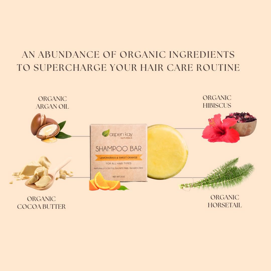 Handmade in USA label on Aspen Kay Naturals shampoo bar.