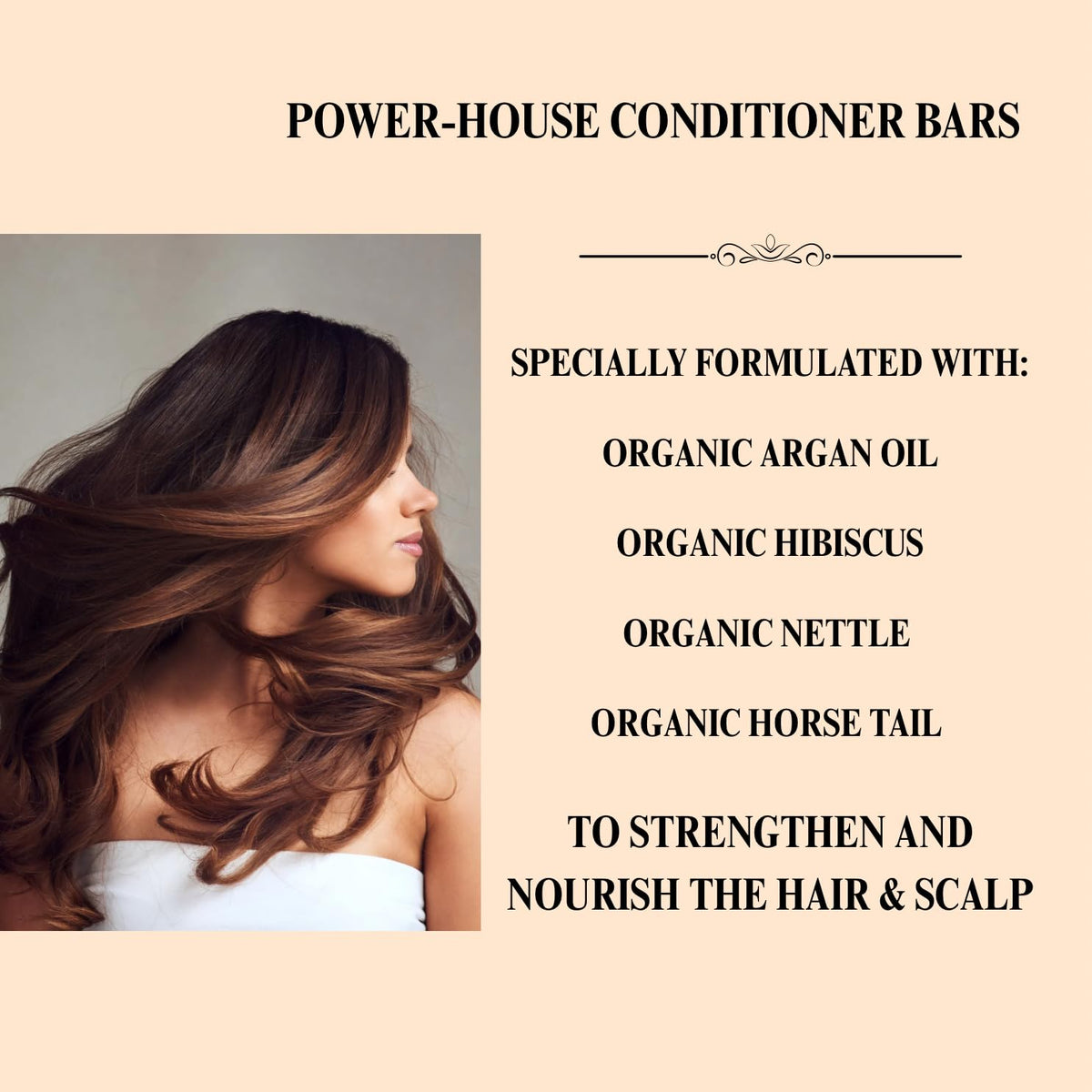 Aspen Kay Naturals lemongrass conditioner bar ingredient panel featuring organic herbs.
