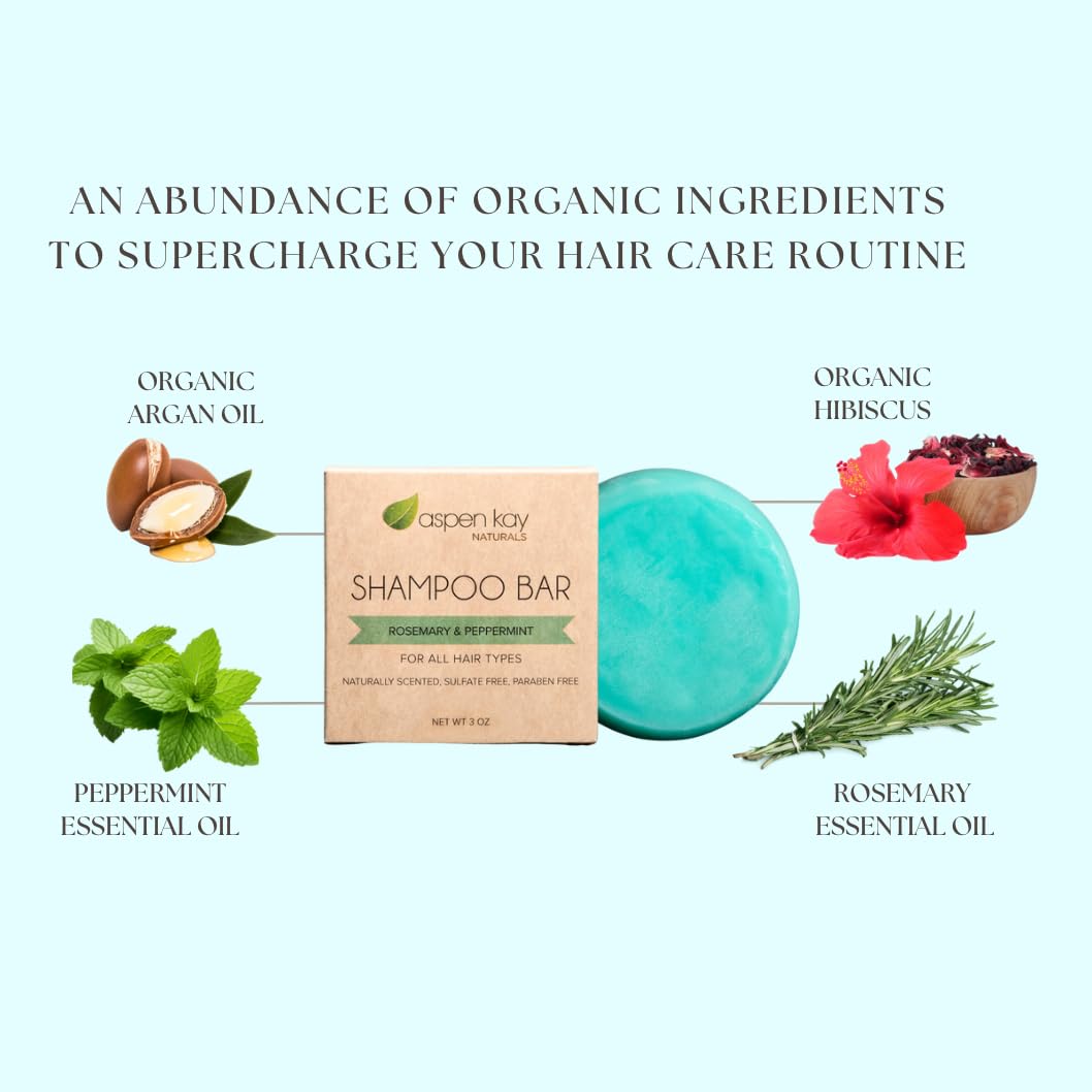 Aspen Kay Naturals bar with chamomile and calendula for soothing scalp care.