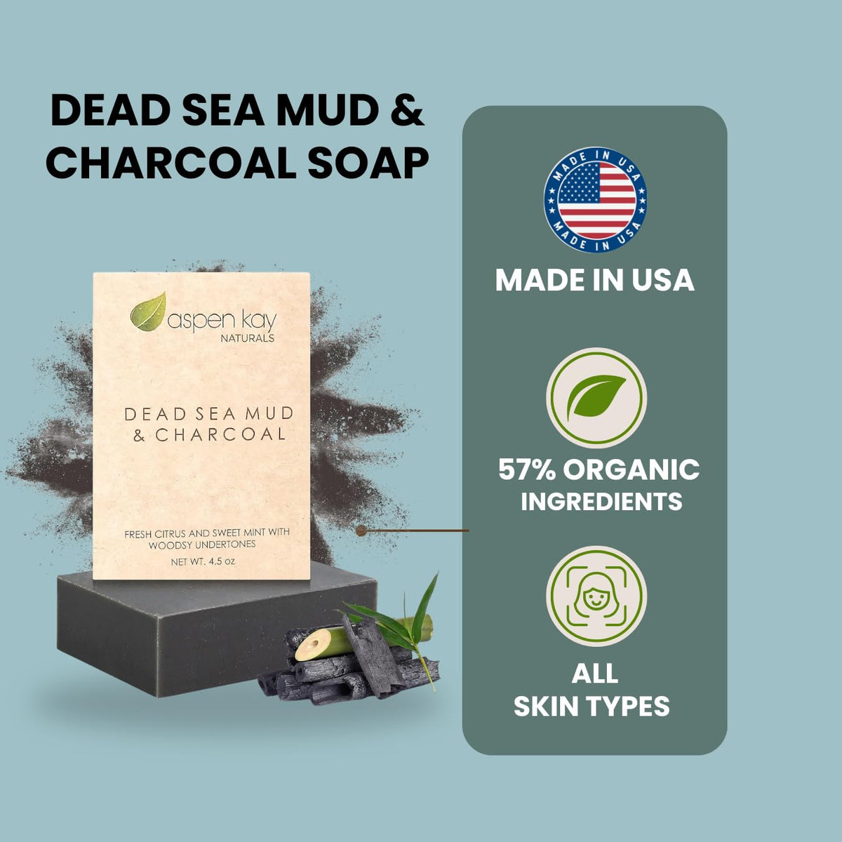Aspen Kay Naturals organic shea butter rich soap nourishes the skin