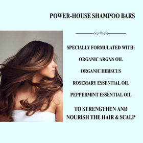 Aspen Kay Naturals rosemary peppermint bar in use on hair with lather.