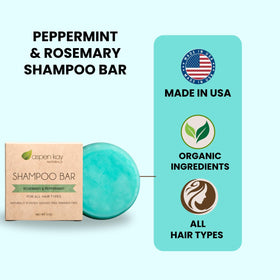 Aspen Kay Naturals solid shampoo bar packaging shot highlighting eco-friendly design.