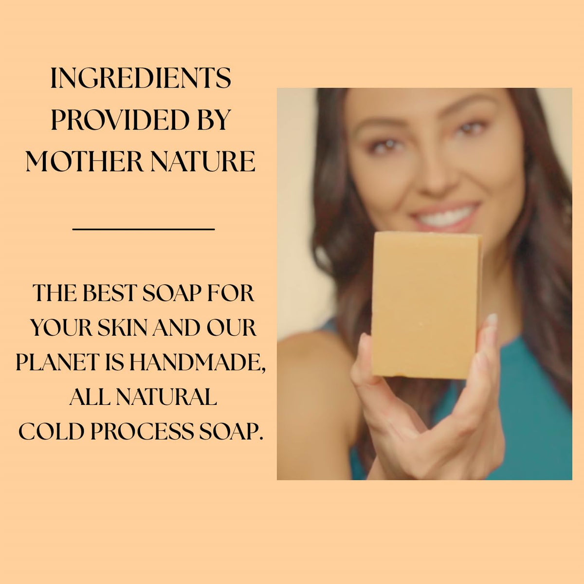 Turmeric soap bar with chamomile and calendula for calm skin