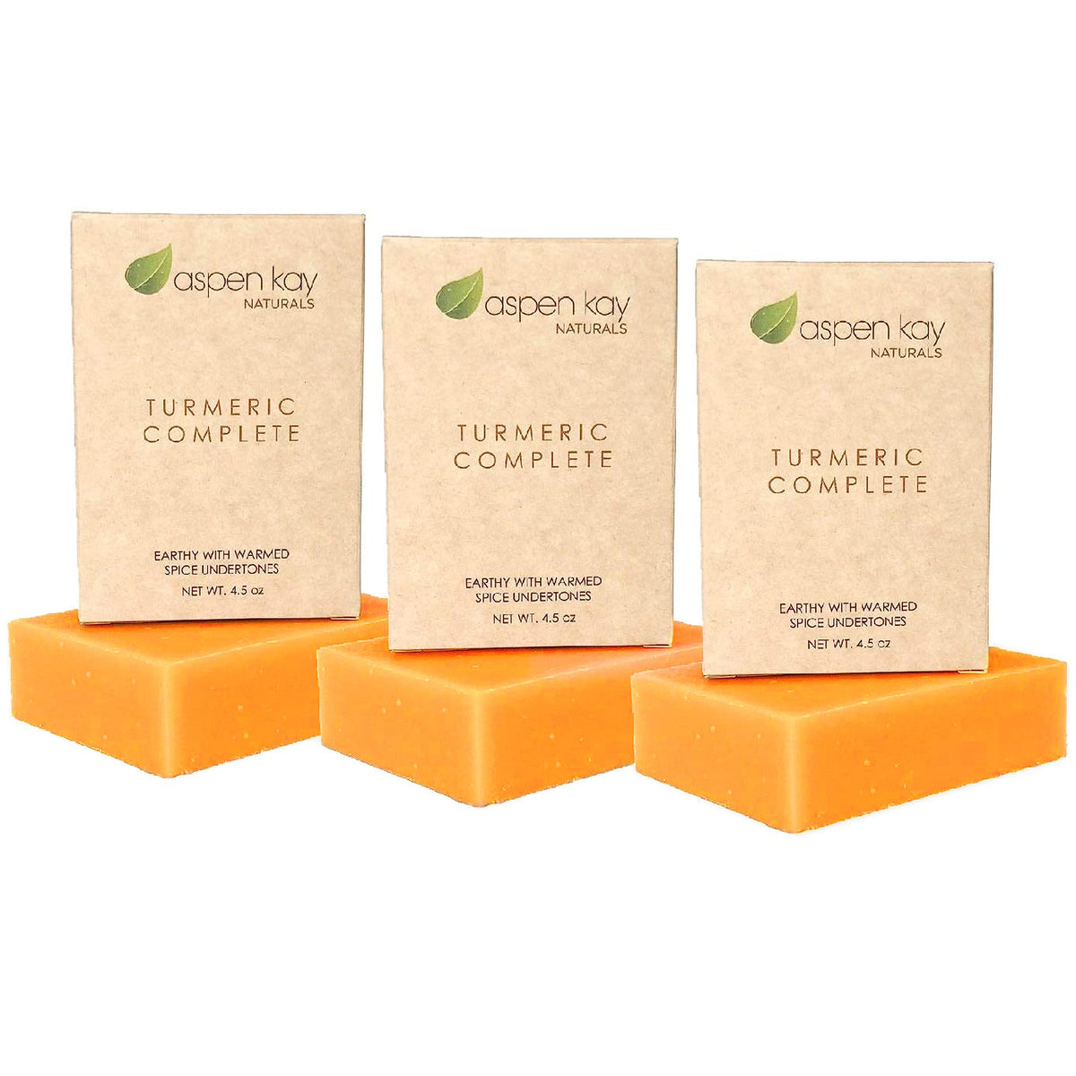 Aspen Kay Naturals turmeric soap bar for the face, gentle daily cleanse