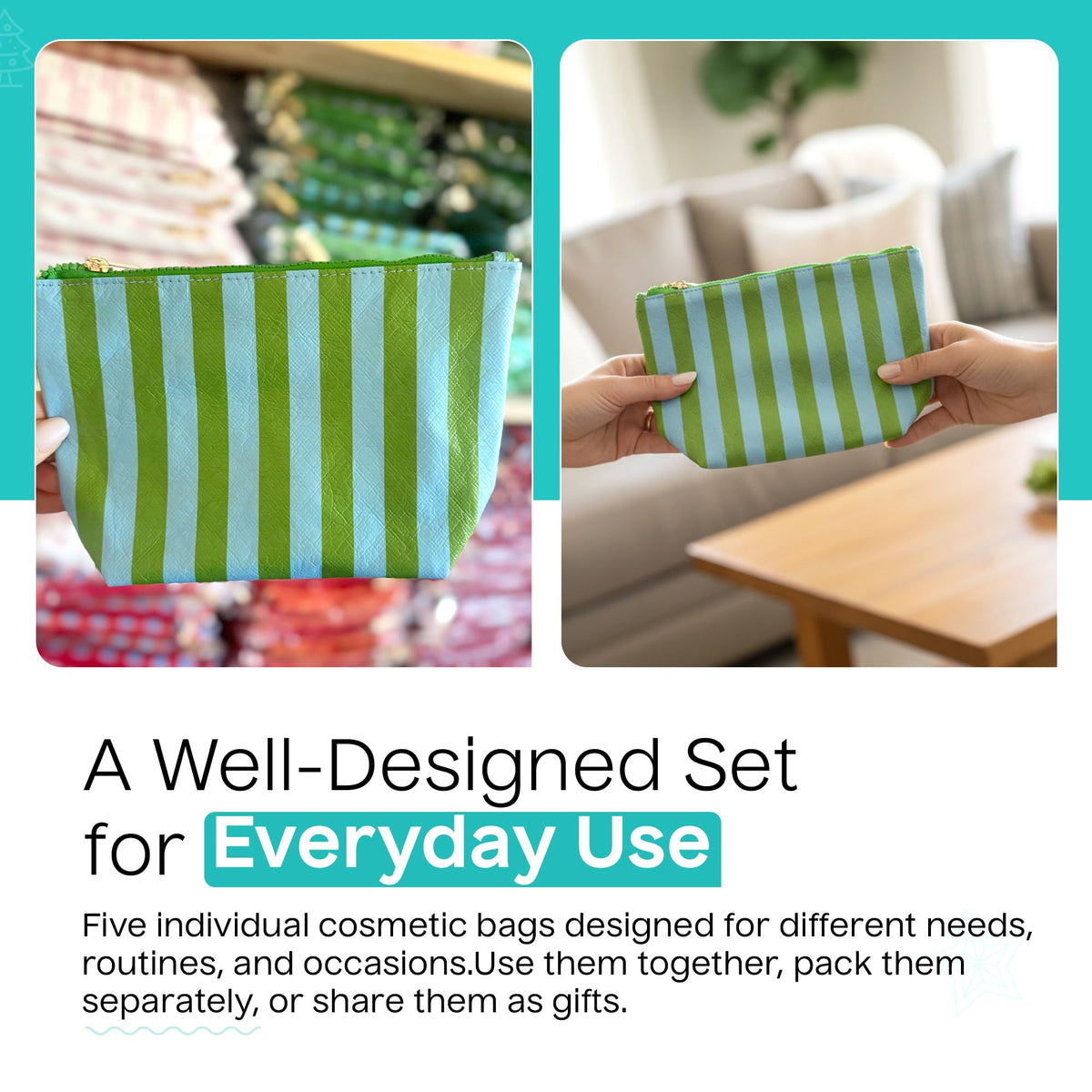 Aspen Lane five bags presented as a gift option for events.