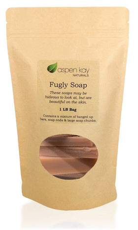 Aspen Kay Naturals Fugly Turmeric Soap bar close-up, rich lather for daily cleansing.