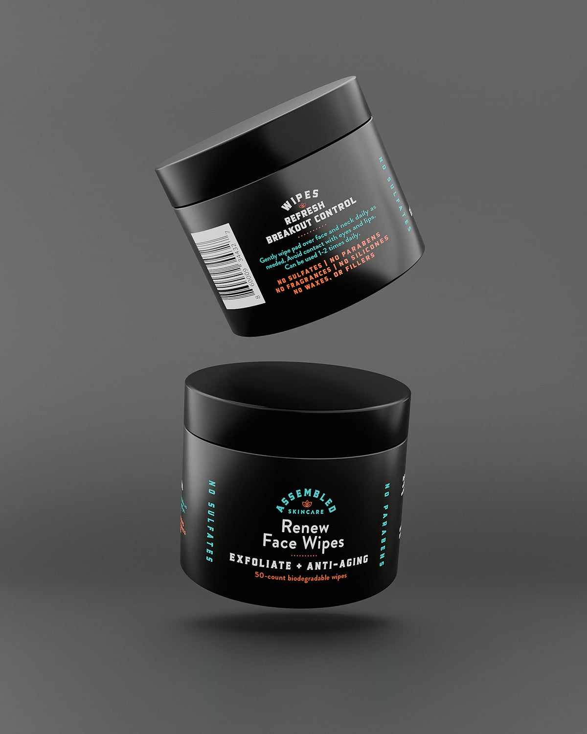 Assembled Renew Face Wipes for daily renewal and a refreshed complexion.